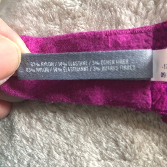 Aerie Limited Edition Reese Bra Magenta Pink Push Up Lace Sequins Size 34B - Picture 11 of 12